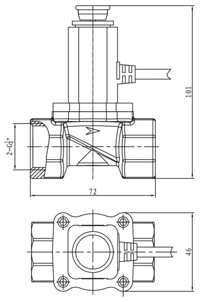 RG-20 DN20 Bistable solenoid valve for Gas
