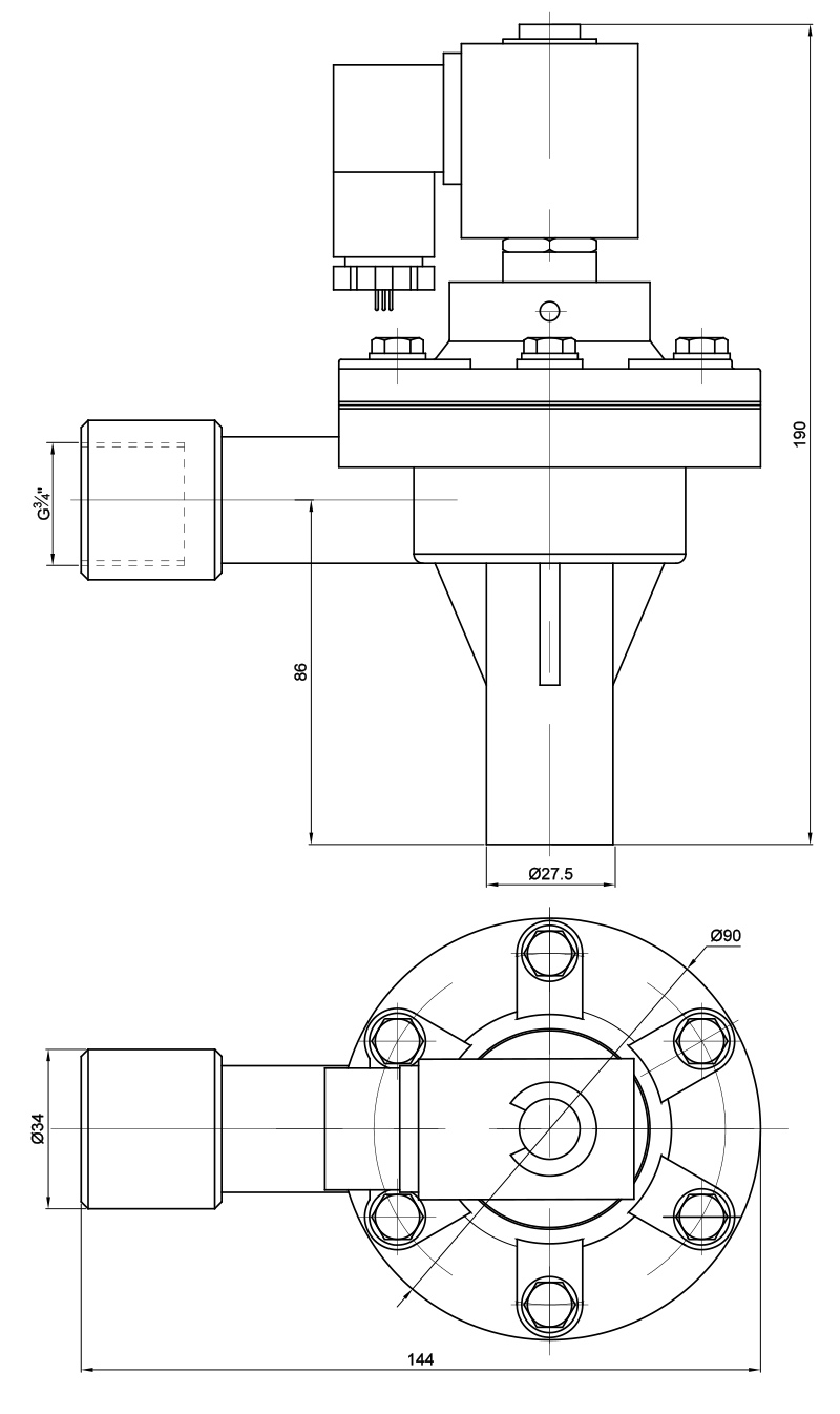 RMF-Z-20A Right Angle Pulse Jet Valve