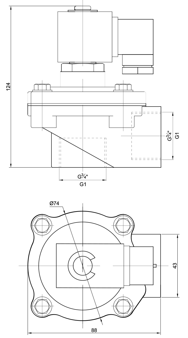 RMF-Z-20J Right Angle Pulse Jet Valve