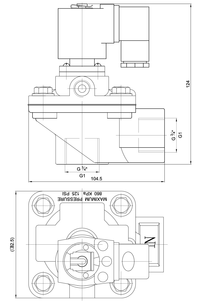 RMF-Z-20P Right Angle Pulse Jet Valve
