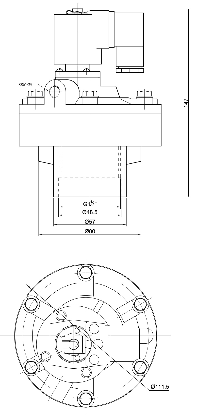 RMF-Y-40 Quick Mount Pulse Solenoid Valve