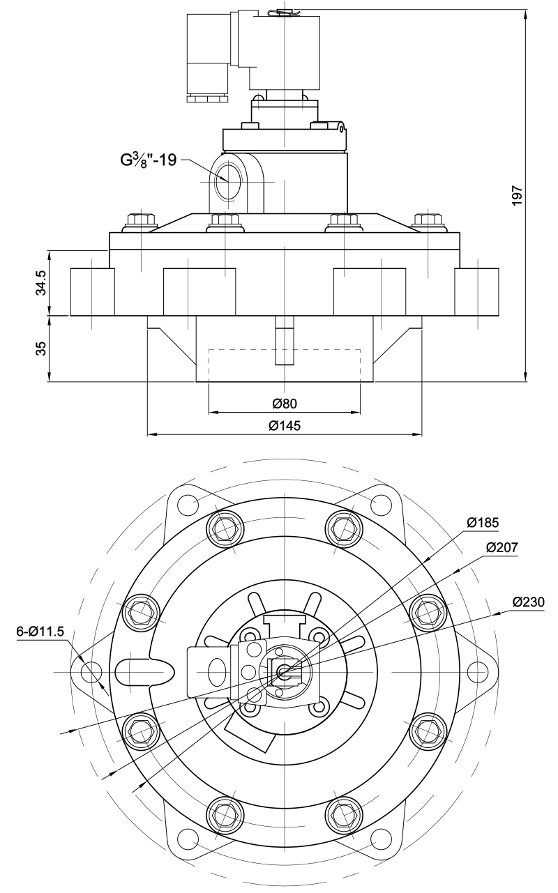 RMF-Y-62S Quick Mount Pulse Solenoid Valve