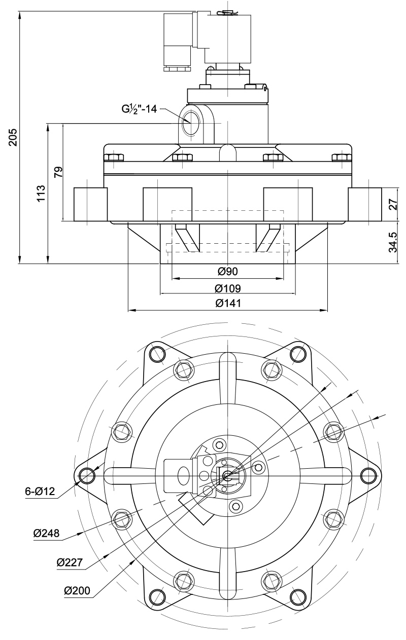RMF-Y-76S Quick Mount Pulse Solenoid Valve
