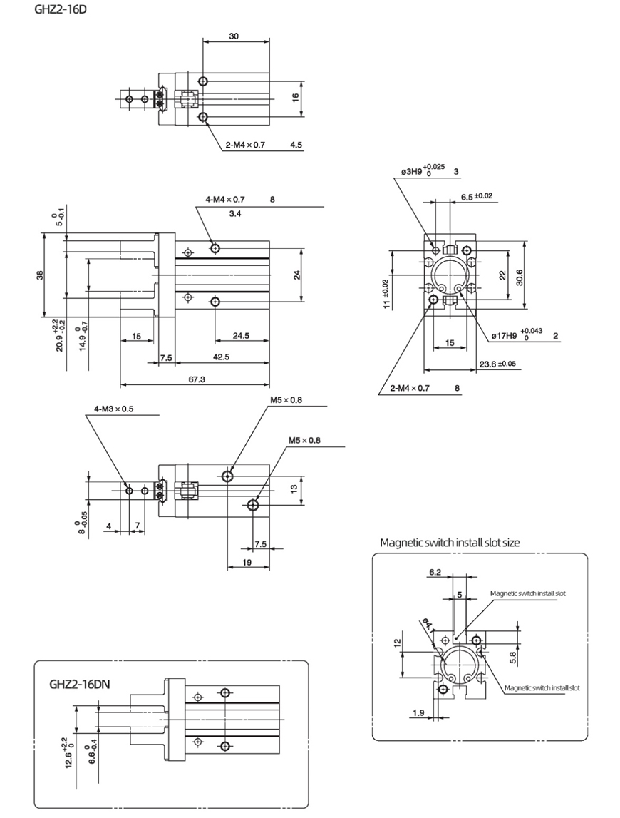 Linear Guide Parallel Type Air Gripper GHZ2 Series