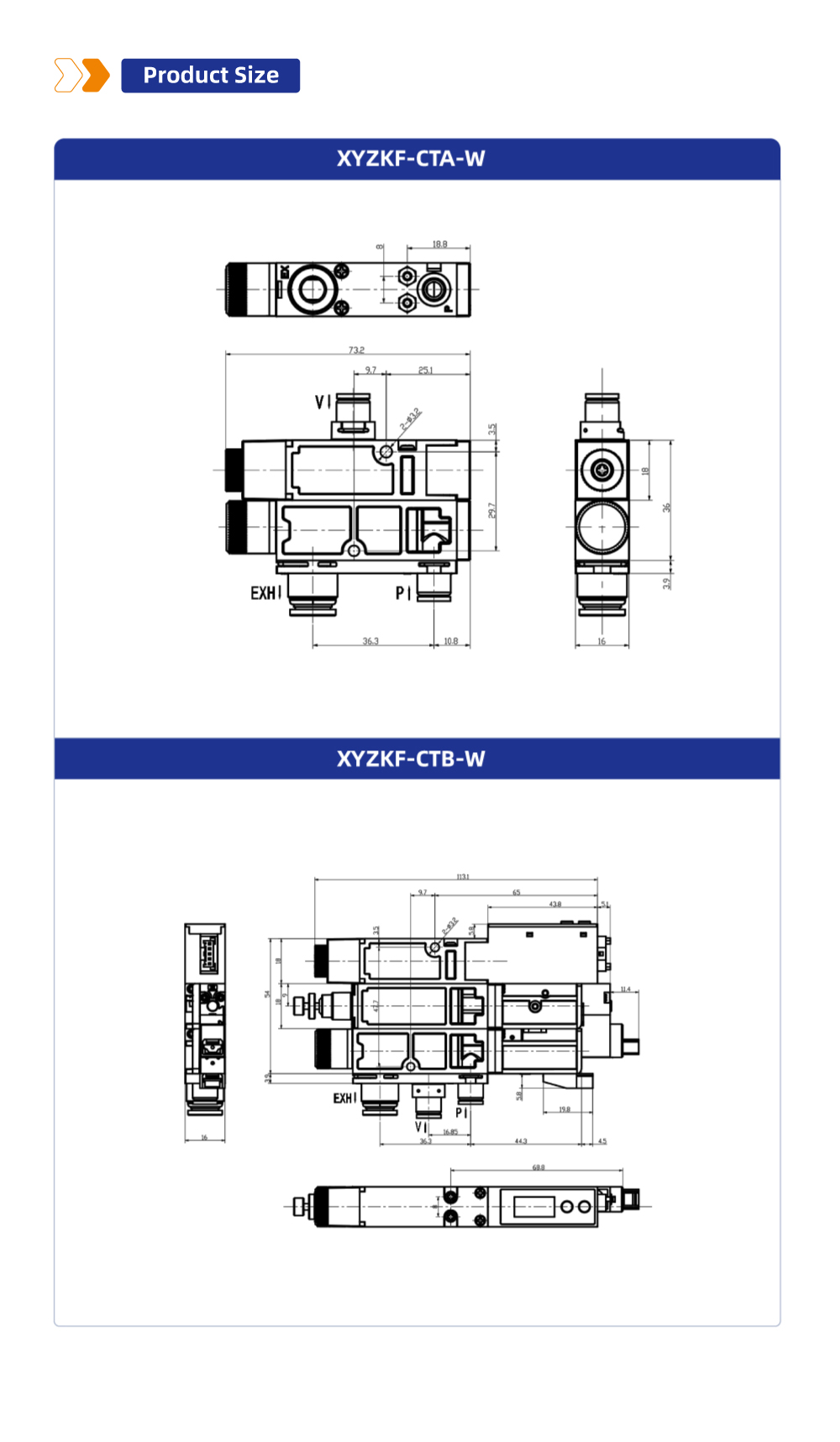 XYZKF-CTA(B)-W VACUUM GENERATOR