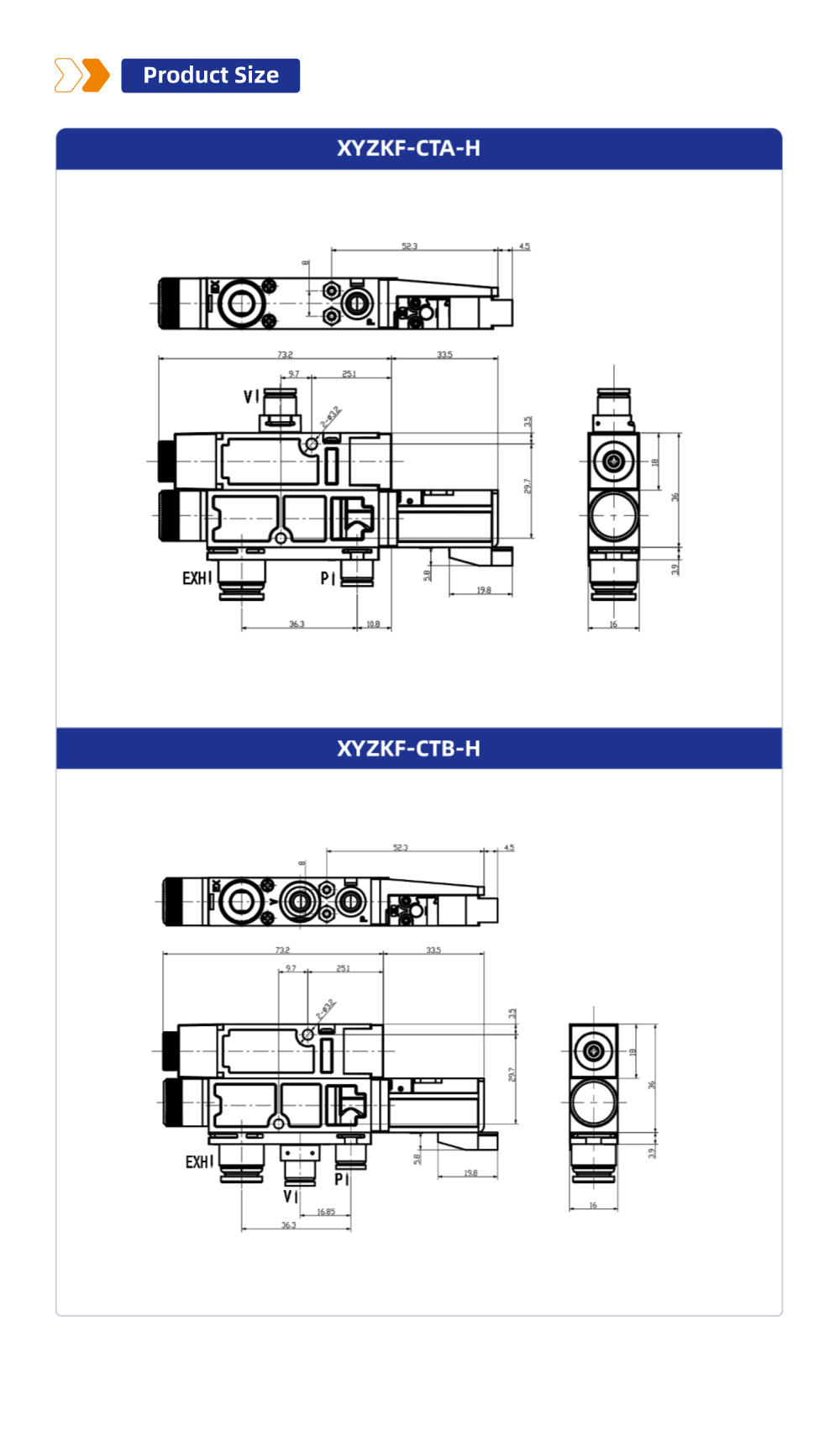 XYZKF-CTA(B)-H VACUUM GENERATOR