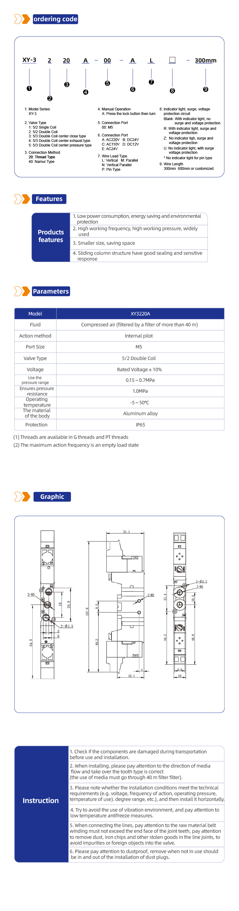 XY3220A Directional Control Valve