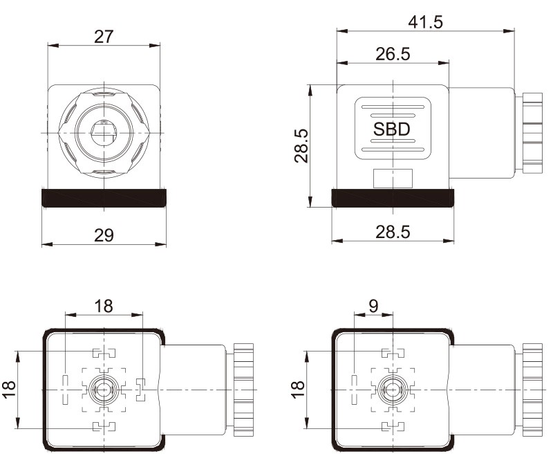 SB201/202 DIN43650A Connector