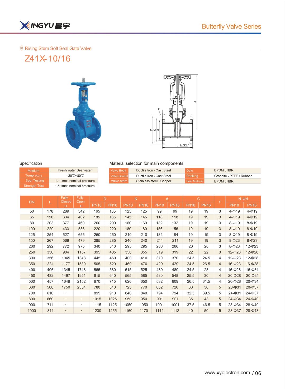 Z41X-10/16 Rising Stem Soft Seal Gate Valve